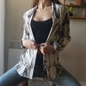 3/25$ Tribal Blazer Snake Skin Animal Print Oversized